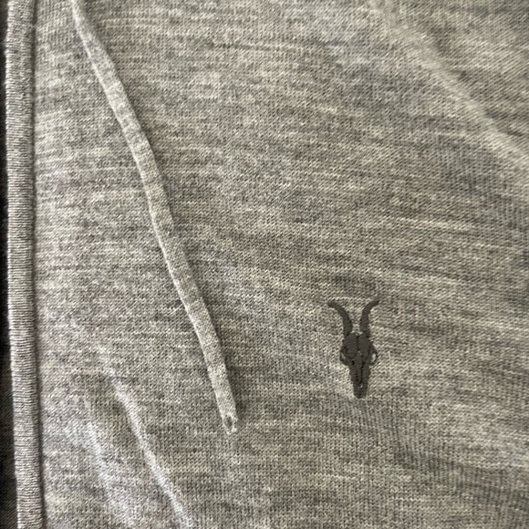 All Saints Mode Merino Wool Gray Zip-Up Men's Sweater - Picture 7 of 14